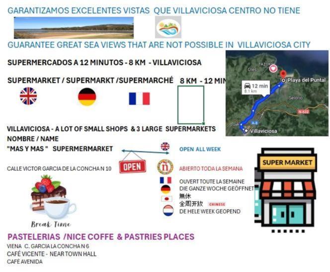 La Villa De Maria I Playa Beach El Puntal Asturias فِيافيثيوسّا المظهر الخارجي الصورة